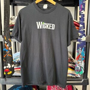 Y2K Black Wicked Broadway Musical Defy Gravity Graphic Tee Size L